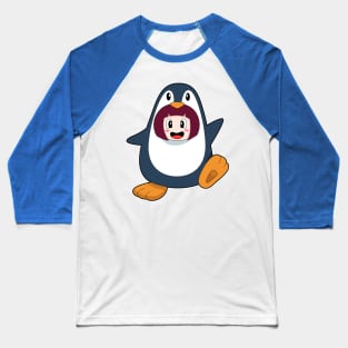 Penguin Girl Costume Baseball T-Shirt